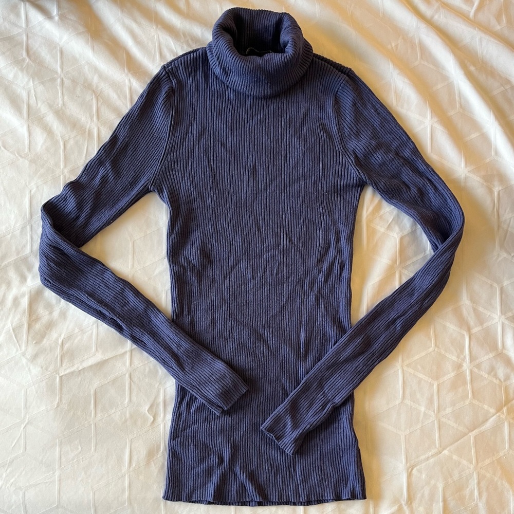 Stretchy Turtle Neck Express Blue